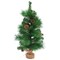 Northlight Pre-Lit Mixed Pine and Pine Cones Artificial Christmas Tree in Jute Base - 23.5" - Warm Clear LED Lights